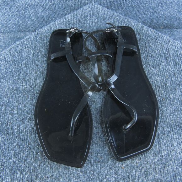 Time And Tru Women Thong Sandal Shoes Size 6 Medium‎ Clear Synthetic - Picture 3 of 9